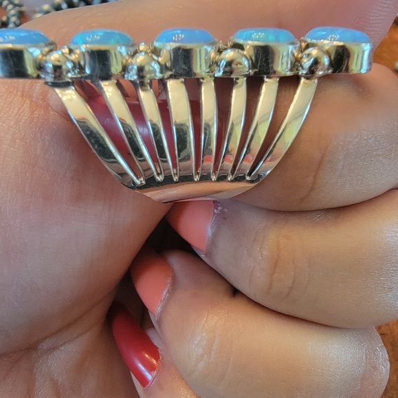 Blue Opal Ring - Picture 2 of 3